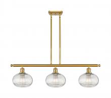  516-3I-SG-G555-8CL - Ithaca - 3 Light - 36 inch - Satin Gold - Cord hung - Island Light