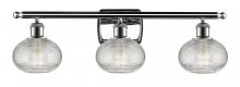  516-3W-PC-G555-6CL - Ithaca - 3 Light - 26 inch - Polished Chrome - Bath Vanity Light