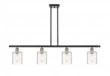  516-4I-BAB-G1113 - Cobbleskill - 4 Light - 48 inch - Black Antique Brass - Cord hung - Island Light