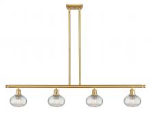  516-4I-SG-G555-6CL - Ithaca - 4 Light - 48 inch - Satin Gold - Cord hung - Island Light