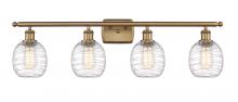  516-4W-BB-G1013 - Belfast - 4 Light - 36 inch - Brushed Brass - Bath Vanity Light