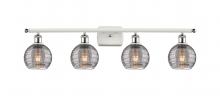 Innovations Lighting 516-4W-WPC-G1213-6SM - Athens Deco Swirl - 4 Light - 36 inch - White Polished Chrome - Bath Vanity Light