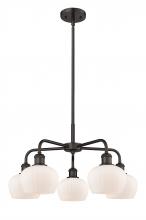  516-5CR-OB-G91 - Fenton - 5 Light - 25 inch - Oil Rubbed Bronze - Chandelier