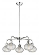  516-5CR-PC-G555-6CL - Ithaca - 5 Light - 24 inch - Polished Chrome - Chandelier