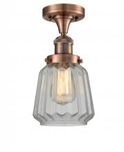  517-1CH-AC-G142 - Chatham - 1 Light - 7 inch - Antique Copper - Semi-Flush Mount