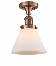  517-1CH-AC-G41 - Cone - 1 Light - 8 inch - Antique Copper - Semi-Flush Mount