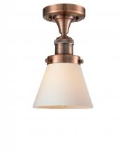  517-1CH-AC-G61 - Cone - 1 Light - 7 inch - Antique Copper - Semi-Flush Mount