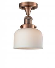  517-1CH-AC-G71 - Bell - 1 Light - 8 inch - Antique Copper - Semi-Flush Mount