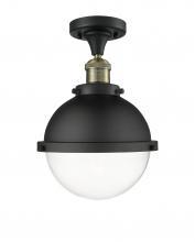  517-1CH-BAB-HFS-82-BK - Hampden - 1 Light - 9 inch - Black Antique Brass - Semi-Flush Mount