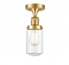  517-1CH-SG-G312 - Dover - 1 Light - 5 inch - Satin Gold - Semi-Flush Mount