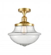  517-1CH-SG-G544-LED - Oxford - 1 Light - 12 inch - Satin Gold - Semi-Flush Mount