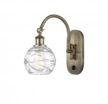  518-1W-AB-G1213-6 - Athens Deco Swirl - 1 Light - 6 inch - Antique Brass - Sconce