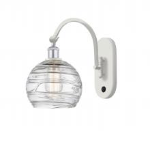 Innovations Lighting 518-1W-WPC-G1213-8 - Athens Deco Swirl - 1 Light - 8 inch - White Polished Chrome - Sconce