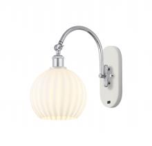 Innovations Lighting 518-1W-WPC-G1217-8WV - White Venetian - 1 Light - 8 inch - White Polished Chrome - Sconce