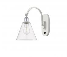 Innovations Lighting 518-1W-WPC-GBC-82-LED - Berkshire - 1 Light - 8 inch - White Polished Chrome - Sconce