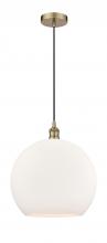  616-1P-AB-G121-14 - Athens - 1 Light - 14 inch - Antique Brass - Cord hung - Pendant