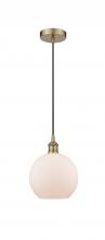  616-1P-AB-G121-8 - Athens - 1 Light - 8 inch - Antique Brass - Cord hung - Mini Pendant