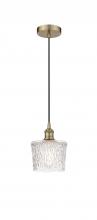  616-1P-AB-G402 - Niagara - 1 Light - 7 inch - Antique Brass - Cord hung - Mini Pendant