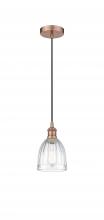 Innovations Lighting 616-1P-AC-G442-LED - Brookfield - 1 Light - 6 inch - Antique Copper - Cord hung - Mini Pendant