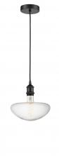  616-1P-BK-BB250LED - Edison - 1 Light - 9 inch - Matte Black - Cord hung - Mini Pendant