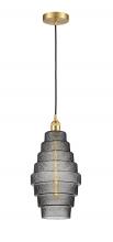 Innovations Lighting 616-1P-SG-G673-8-LED - Cascade - 1 Light - 8 inch - Satin Gold - Cord hung - Mini Pendant