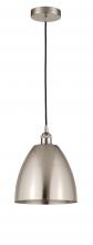 Innovations Lighting 616-1P-SN-MBD-9-SN-LED - Bristol - 1 Light - 9 inch - Brushed Satin Nickel - Cord hung - Mini Pendant