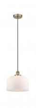  616-1PH-AB-G71-L - Bell - 1 Light - 12 inch - Antique Brass - Cord hung - Mini Pendant