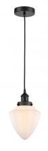  616-1PH-BK-G661-7 - Bullet - 1 Light - 7 inch - Matte Black - Cord hung - Mini Pendant