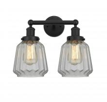  616-2W-BK-G142 - Chatham - 2 Light - 16 inch - Matte Black - Bath Vanity Light