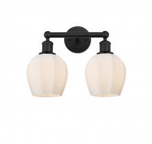  616-2W-BK-G461-6 - Norfolk - 2 Light - 15 inch - Matte Black - Bath Vanity Light