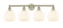 Innovations Lighting 616-4W-AB-G1217-8WV - White Venetian - 4 Light - 35 inch - Antique Brass - Bath Vanity Light