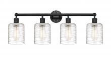  616-4W-BK-G1113 - Cobbleskill - 4 Light - 32 inch - Matte Black - Bath Vanity Light