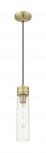  617-1P-AB-G617-11SDY - Boreas - 1 Light - 3 inch - Antique Brass - Cord Hung - Mini Pendant