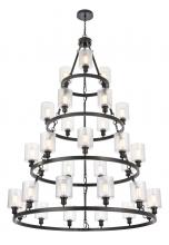  820345-BK-G112-LED - Cobbleskill - 30 Light - 50 inch - Matte Black - Chain Hung - Chandelier