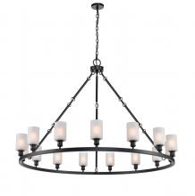  860-BK-G801-LED - Clymer - 20 Light - 60 inch - Matte Black - Chain Hung - Chandelier