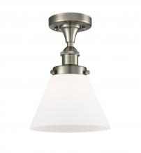  916-1C-SN-G41 - Cone - 1 Light - 8 inch - Brushed Satin Nickel - Semi-Flush Mount