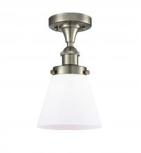  916-1C-SN-G61 - Cone - 1 Light - 6 inch - Brushed Satin Nickel - Flush Mount