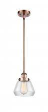  916-1S-AC-G172 - Fulton - 1 Light - 6 inch - Antique Copper - Mini Pendant