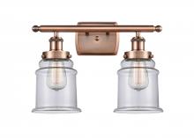  916-2W-AC-G182 - Canton - 2 Light - 16 inch - Antique Copper - Bath Vanity Light