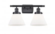  916-2W-BK-G41 - Cone - 2 Light - 18 inch - Matte Black - Bath Vanity Light