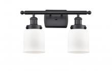  916-2W-BK-G51 - Bell - 2 Light - 16 inch - Matte Black - Bath Vanity Light