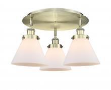  916-3C-AB-G41 - Cone - 3 Light - 20 inch - Antique Brass - Flush Mount