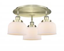  916-3C-AB-G71 - Cone - 3 Light - 20 inch - Antique Brass - Flush Mount