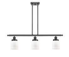  916-3I-BK-G51 - Bell - 3 Light - 36 inch - Matte Black - Stem Hung - Island Light