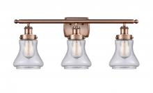  916-3W-AC-G194 - Bellmont - 3 Light - 26 inch - Antique Copper - Bath Vanity Light