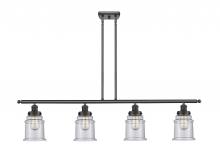  916-4I-BK-G184 - Canton - 4 Light - 48 inch - Matte Black - Stem Hung - Island Light