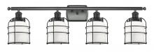 Innovations Lighting 916-4W-BK-G51-CE - Bell Cage - 4 Light - 36 inch - Matte Black - Bath Vanity Light