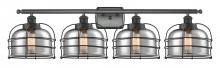 Innovations Lighting 916-4W-BK-G73-CE - Bell Cage - 4 Light - 36 inch - Matte Black - Bath Vanity Light