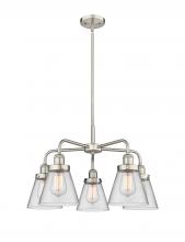 Innovations Lighting 916-5CR-SN-G62 - Cone - 5 Light - 25 inch - Satin Nickel - Chandelier