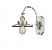  918-1W-SN-M2 - Railroad - 1 Light - 8 inch - Brushed Satin Nickel - Sconce